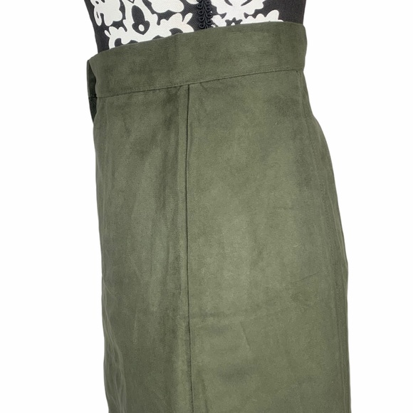 🍀AKIRA Skirt Button Down Faux Suede High Waisted - Picture 5 of 10